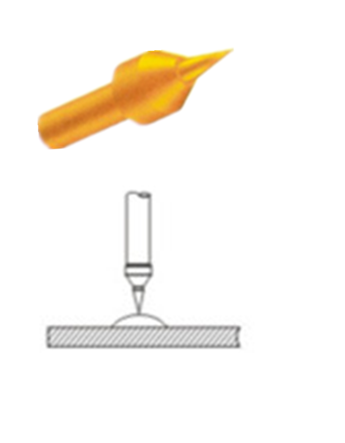 探針頭型、測試探針探針頭、探針頭部形狀、頂針頭