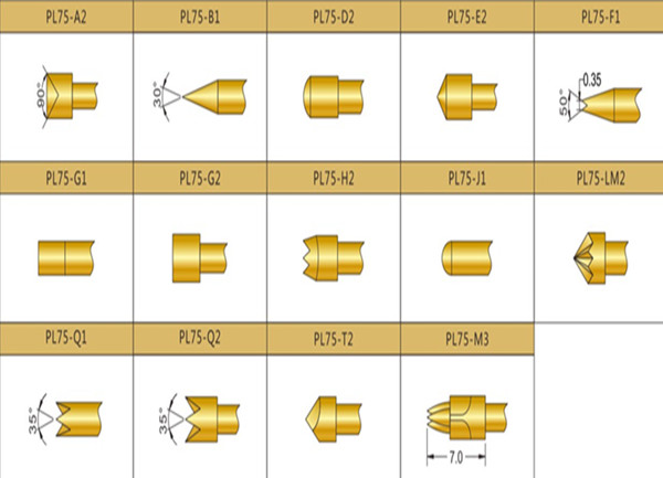 PL75探針頭型、華榮華測試探針廠家